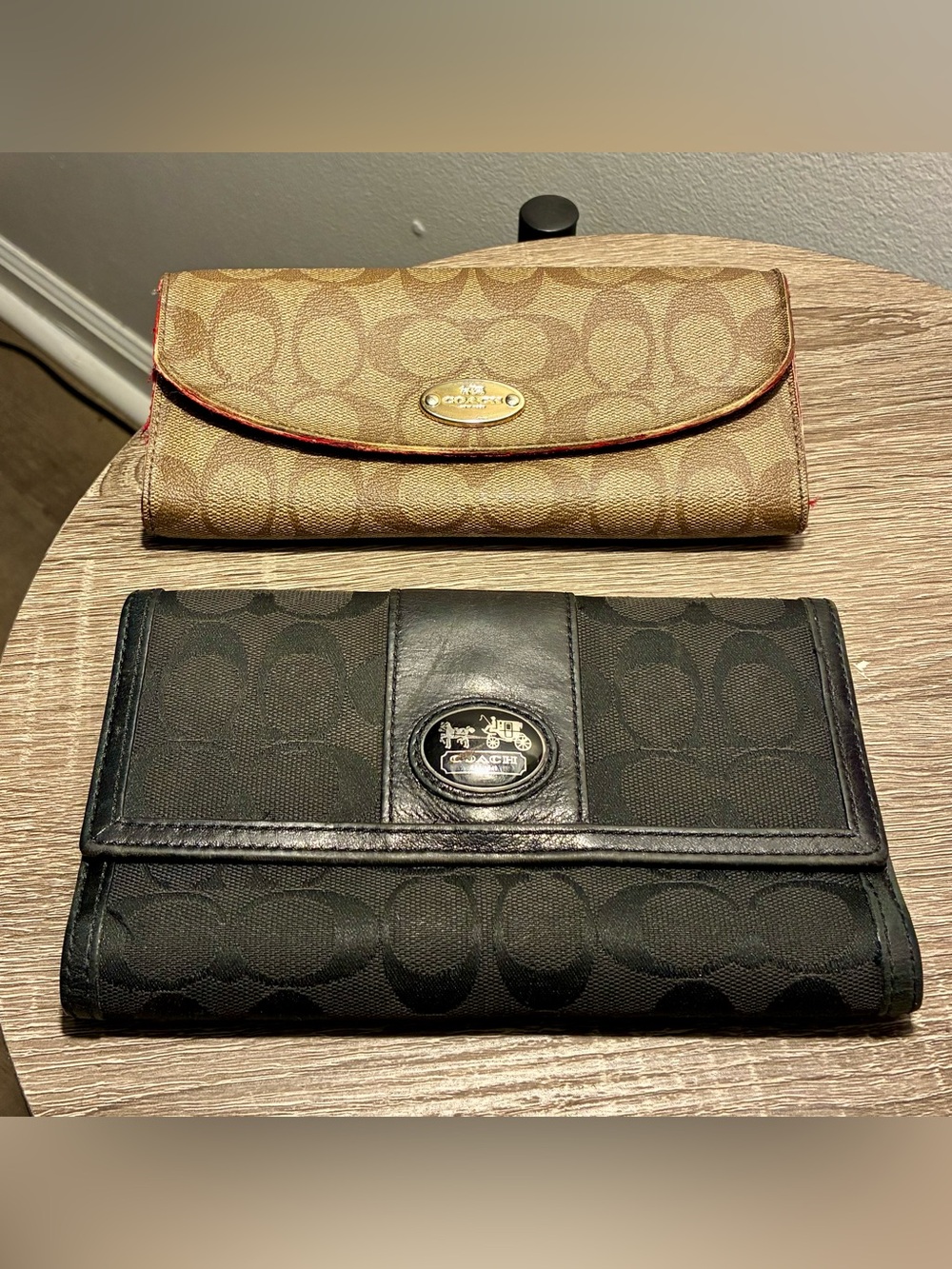Pair of Coach Clutch Wallets. Project/Up-Cycle Pieces